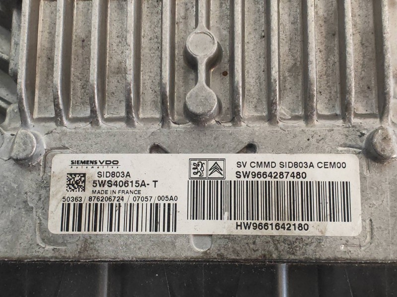 Recambio de centralita motor uce para citroen c4 picasso sx referencia OEM IAM 5WS40615AT 9661642180 9664287480 SIEMENS SID803A
