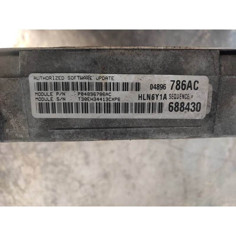 Recambio de centralita motor uce para chrysler sebring berlina (jr41) 2.0 le referencia OEM IAM P04896786AC HLN6Y1A 688430