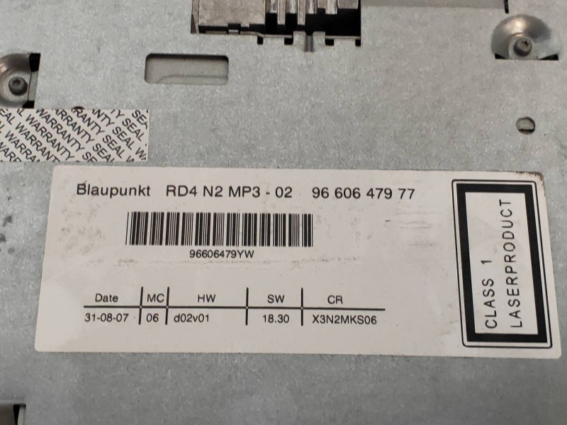 Recambio de sistema audio / radio cd para citroen c5 berlina audace referencia OEM IAM 9660647977  