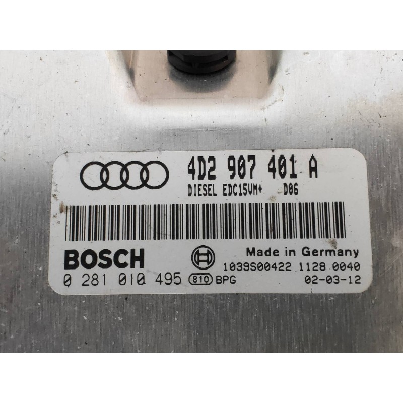 Recambio de centralita motor uce para audi a8 (d2) 2.5 tdi quattro referencia OEM IAM 0281010495 4D2907401A EDC15VM