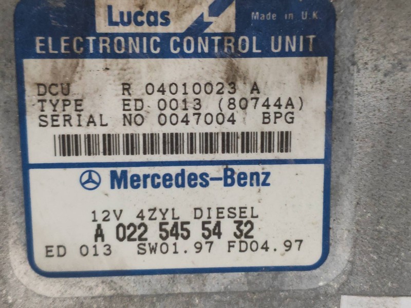 Recambio de centralita motor uce para mercedes clase c (w202) berlina 220 diesel (202.121) referencia OEM IAM R04010023A A022545