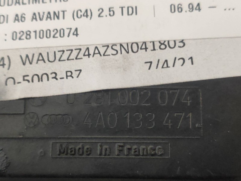 Recambio de caudalimetro para audi a6 avant (c4) 2.5 tdi referencia OEM IAM 0281002074 4A0133471 