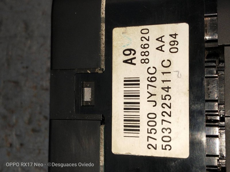 Recambio de mando calefaccion / aire acondicionado para renault koleos expression referencia OEM IAM 27500JY76C 5037225411C 