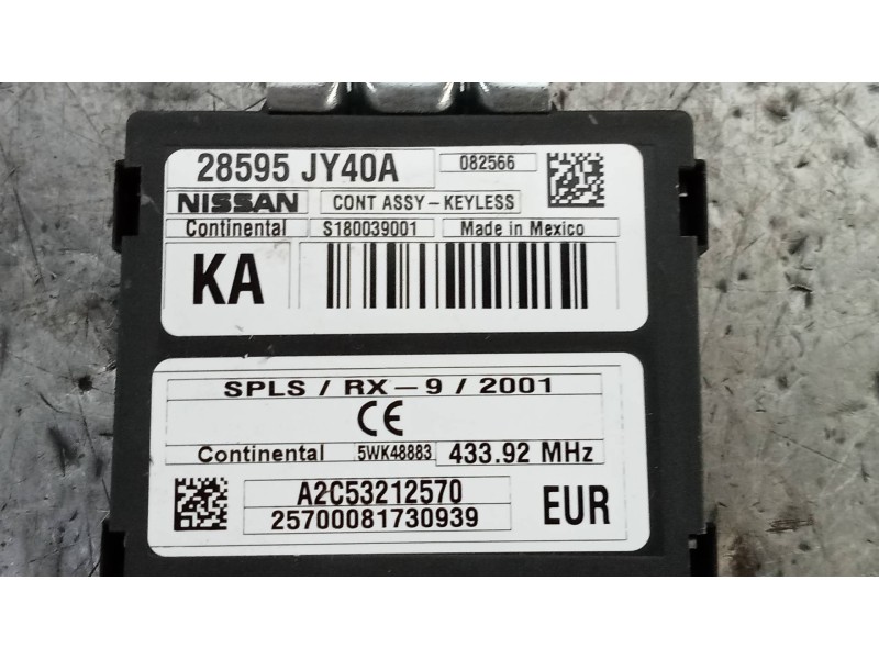 Recambio de modulo electronico para renault koleos expression referencia OEM IAM 28595JY40A S180039001 A2C53212570