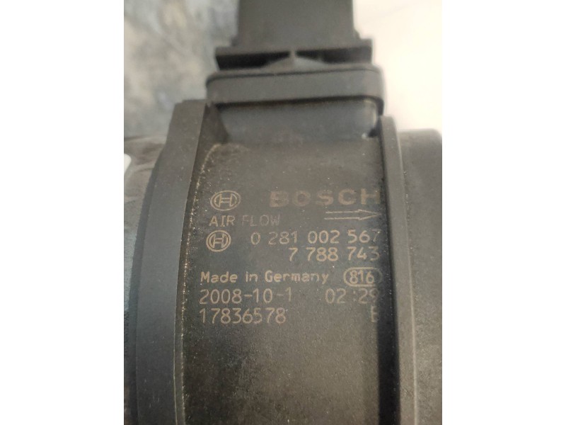 Recambio de caudalimetro para bmw serie 3 berlina (e90) 320d referencia OEM IAM 0281002567 7788743 