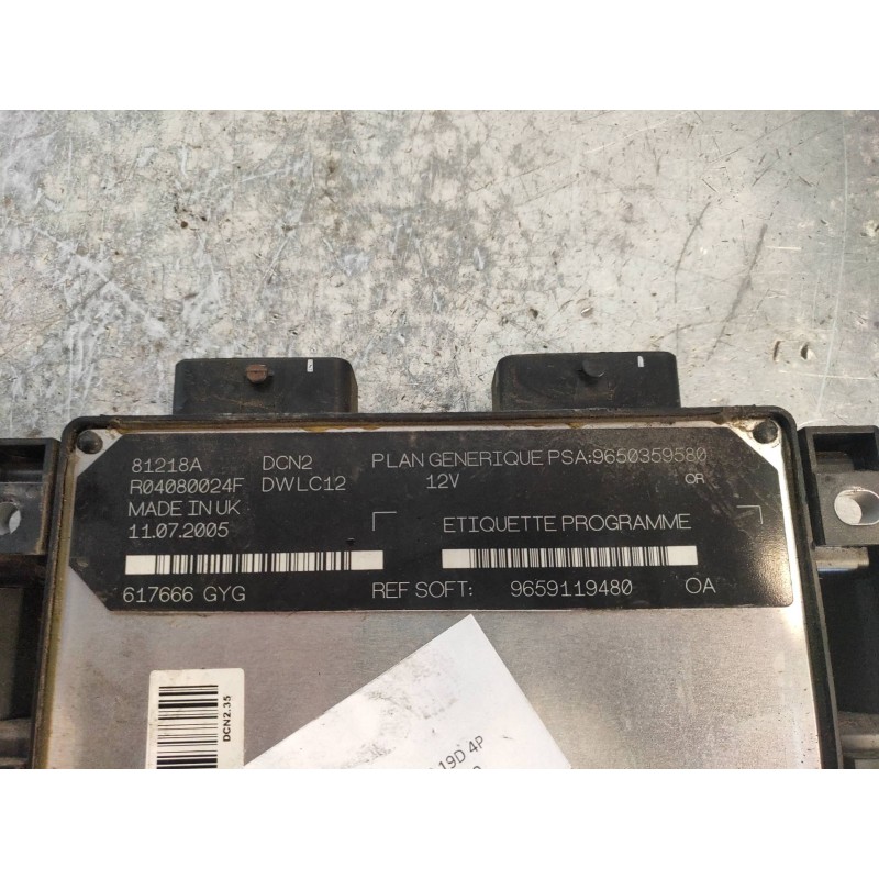 Recambio de centralita motor uce para citroen c15 1.9 d referencia OEM IAM R04080024F 9650359580 9659119480 81218A