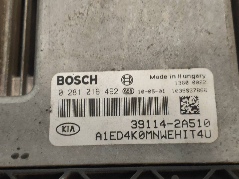 Recambio de centralita motor uce para kia cee´d drive referencia OEM IAM 0281016492 391142A510 