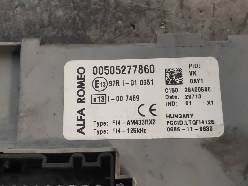 Recambio de caja reles / fusibles para alfa romeo mito (145) basis (2016) referencia OEM IAM 00505277860  