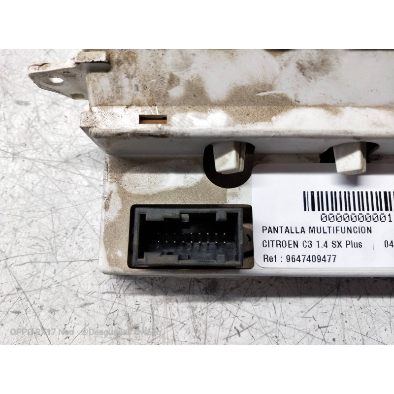 Recambio de pantalla multifuncion para citroen c3 1.4 sx plus referencia OEM IAM 9647409477 216694657B 