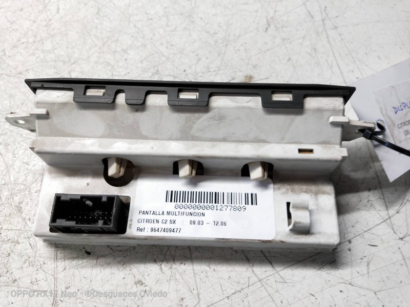 Recambio de pantalla multifuncion para citroen c2 sx referencia OEM IAM 9647409477 216694657 