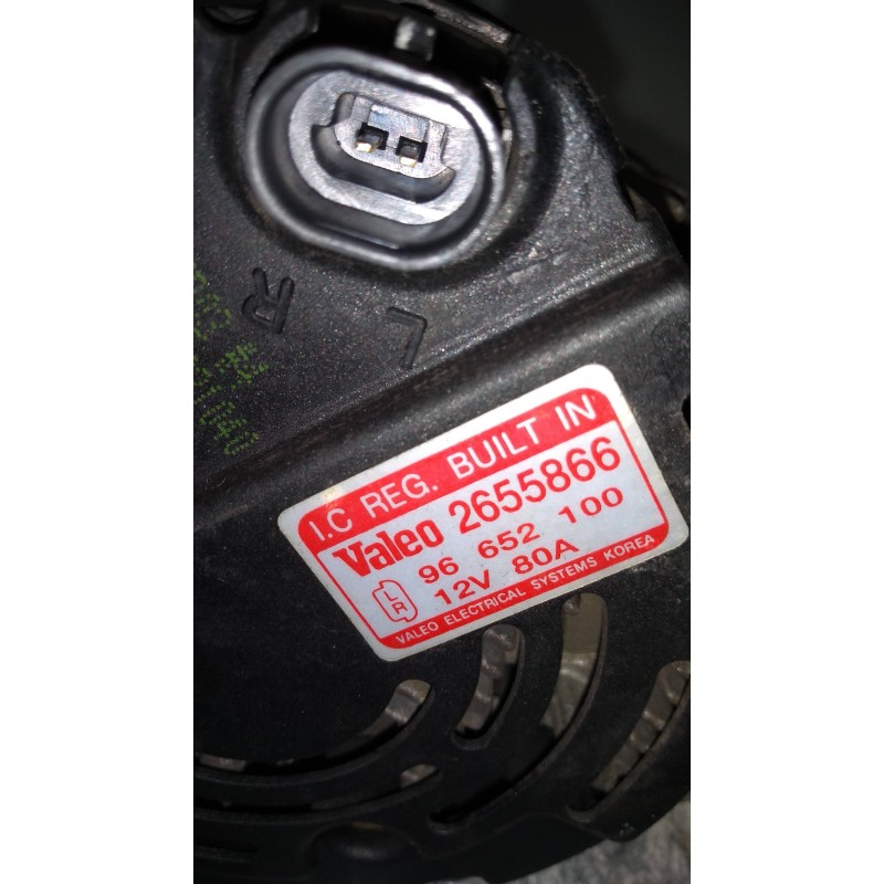 Recambio de alternador para chevrolet kalos 1.2 s (d/a) referencia OEM IAM 2655866 96652100 VALEO 12I