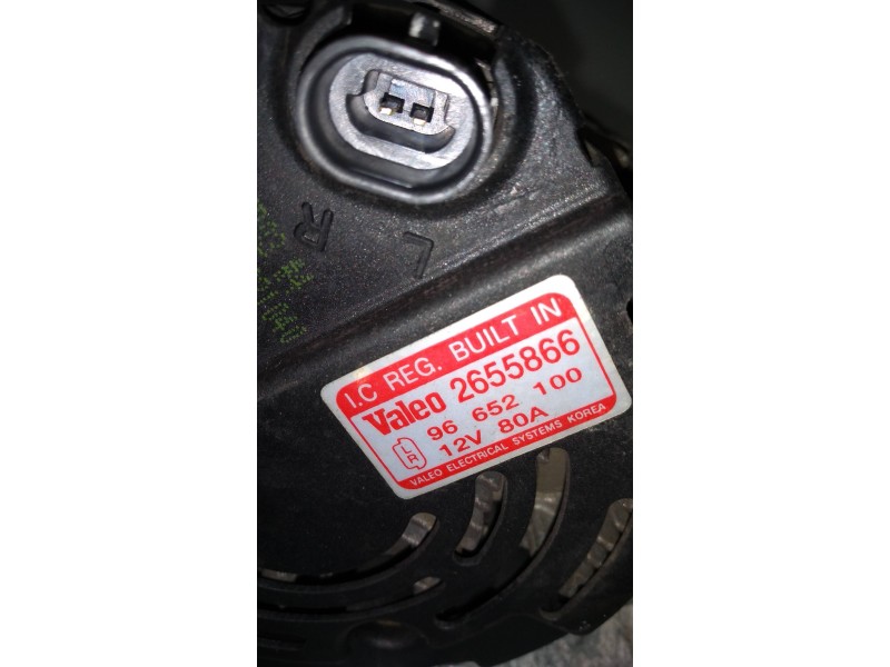Recambio de alternador para chevrolet kalos 1.2 s (d/a) referencia OEM IAM 2655866 96652100 VALEO 12I