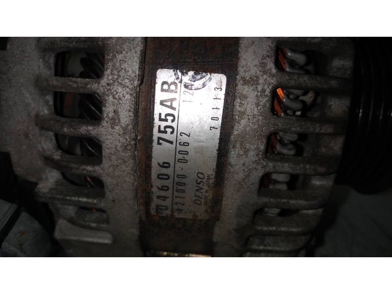 Recambio de alternador para chrysler sebring berlina (jr41) 2.0 le referencia OEM IAM 42100000062 04606755AB DENSO 20I 16V