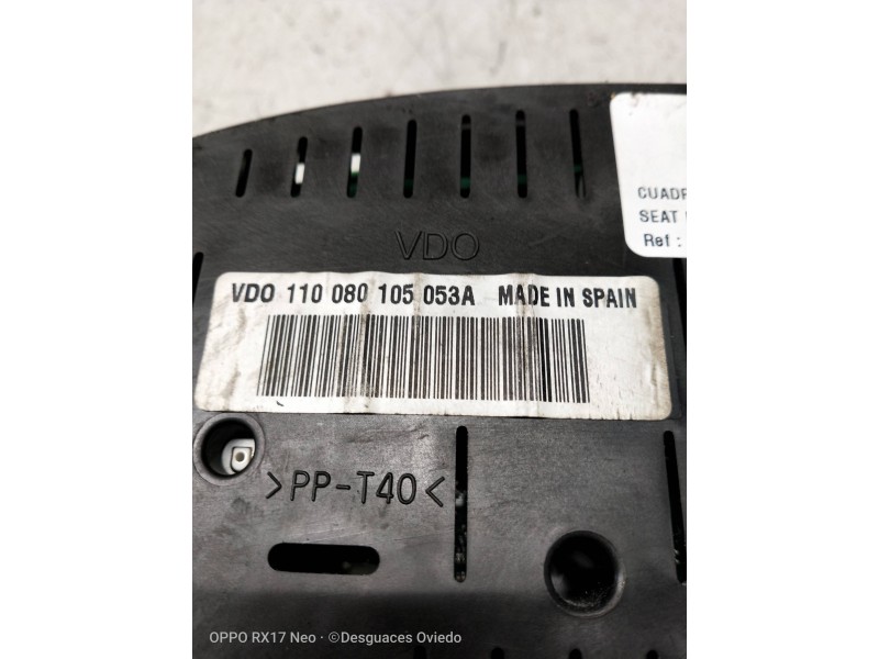 Recambio de cuadro instrumentos para seat ibiza (6l1) 1.6 16v referencia OEM IAM 110080105053A W06L0920823 