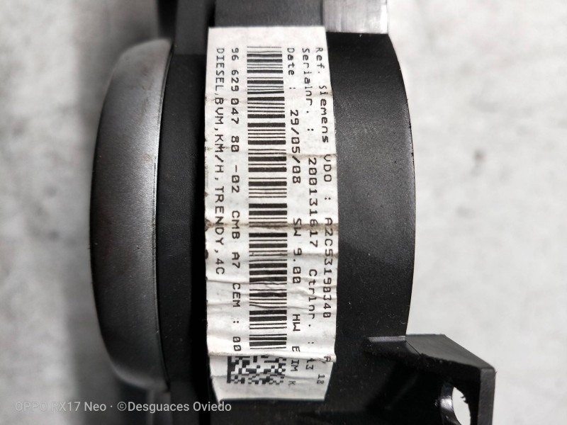 Recambio de cuadro instrumentos para peugeot 207 confort referencia OEM IAM A2C53190340 966290478002 