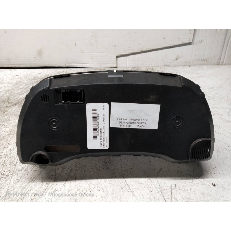 Recambio de cuadro instrumentos para fiat punto berlina (188) 1.2 8v elx (i) referencia OEM IAM 46812961 9 90689 503000341000