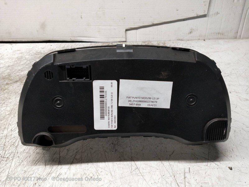 Recambio de cuadro instrumentos para fiat punto berlina (188) 1.2 8v elx (i) referencia OEM IAM 46812961 9 90689 503000341000