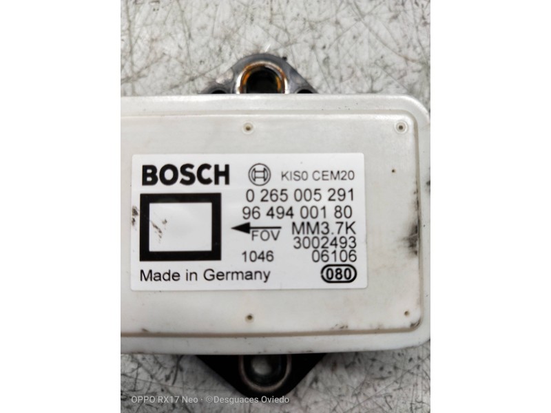 Recambio de modulo electronico para peugeot 307 cc (s2) referencia OEM IAM 0265005291 9649400180  Recambio de modulo electronico para peugeot 307 cc (s2) referencia OEM IAM 0265005291 9649400180