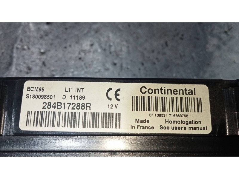 Recambio de modulo electronico para renault scenic iii dynamique referencia OEM IAM 284B17288R S180098501D BCM95 