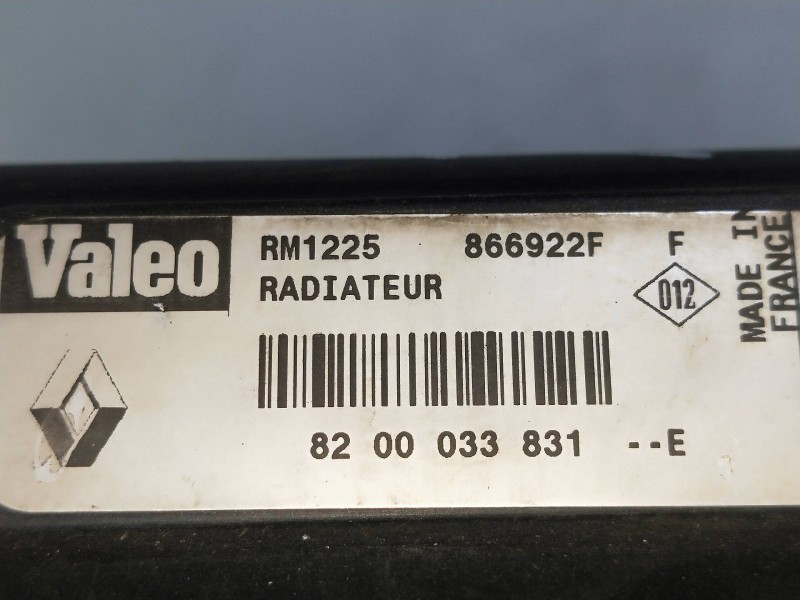 Recambio de radiador agua para renault clio ii fase ii (b/cb0) 1.5 dci diesel referencia OEM IAM 8200033831E 866922F 