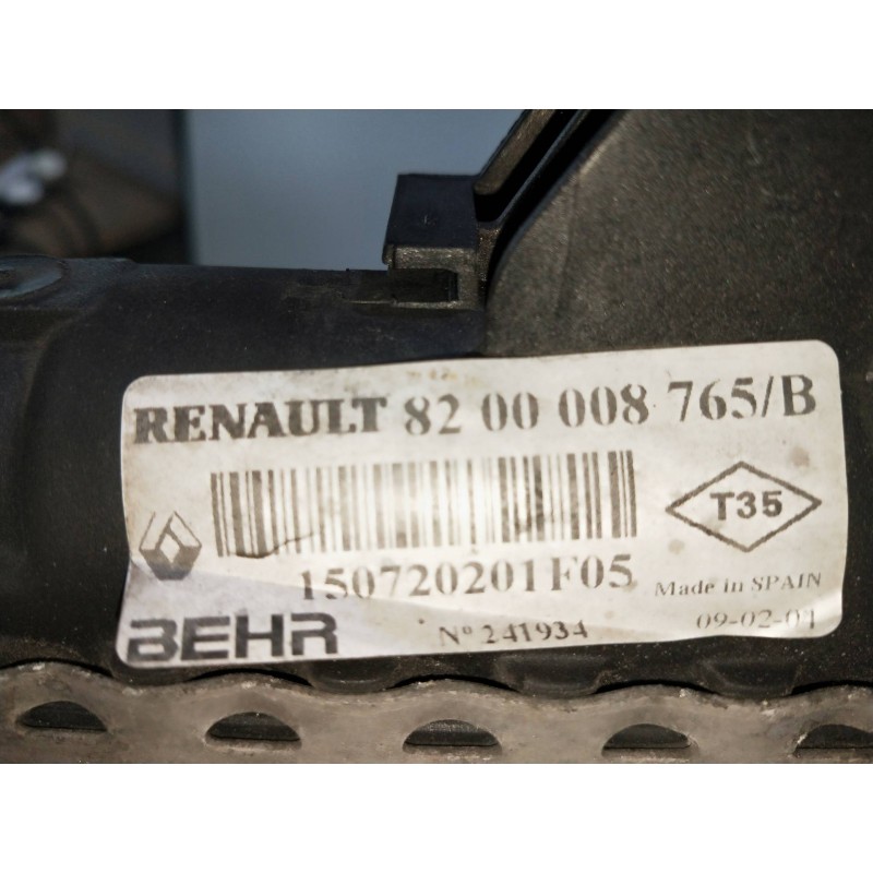 Recambio de radiador agua para renault laguna ii (bg0) 2.2 dci turbodiesel referencia OEM IAM 8200008765 150720201F05 