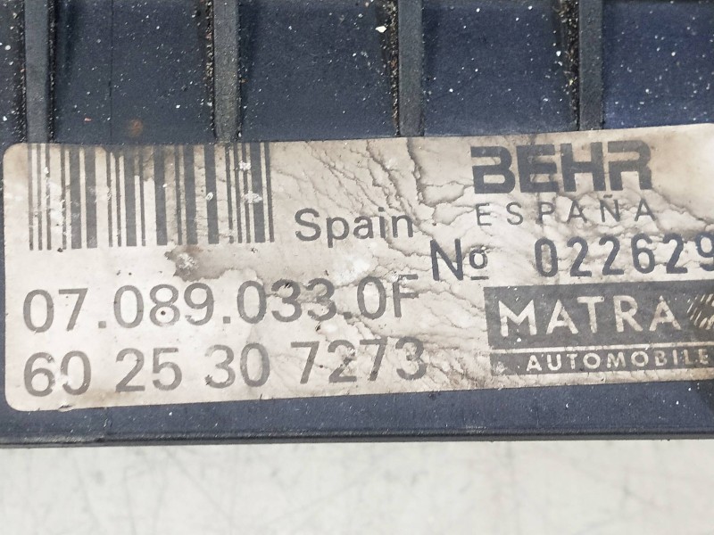 Recambio de radiador agua para renault safrane (b54) 2.0 16v referencia OEM IAM 6025307273  