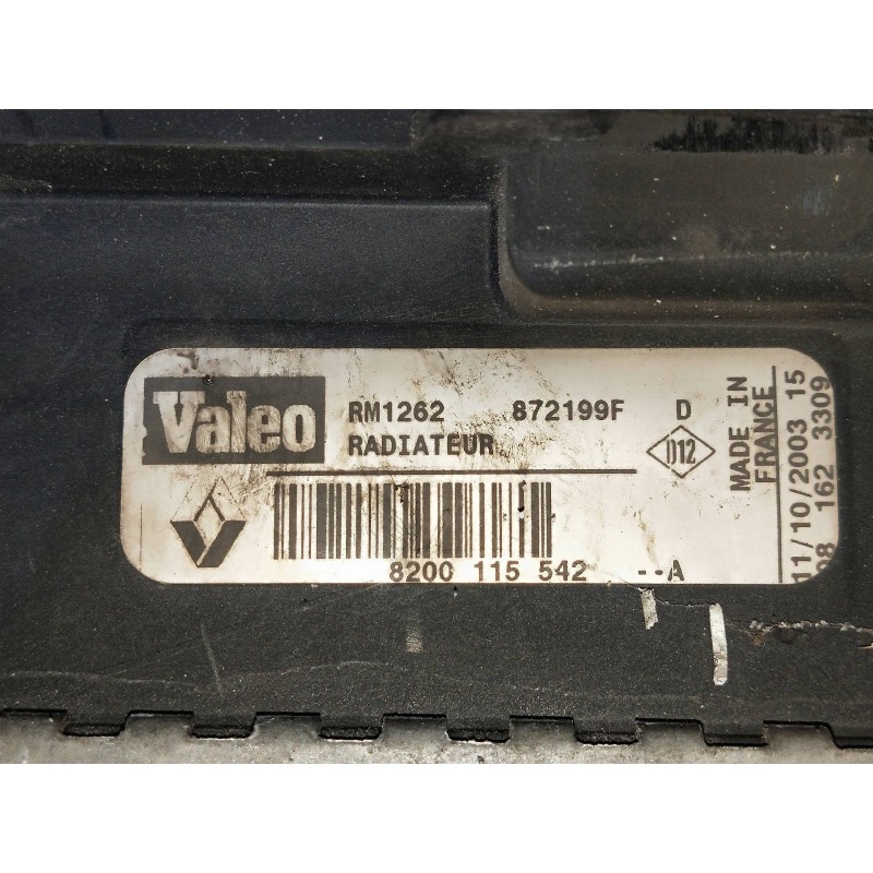 Recambio de radiador agua para renault megane ii berlina 5p 1.5 dci diesel referencia OEM IAM 8200115542 872199F 