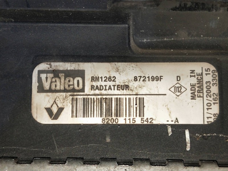 Recambio de radiador agua para renault megane ii berlina 5p 1.5 dci diesel referencia OEM IAM 8200115542 872199F 