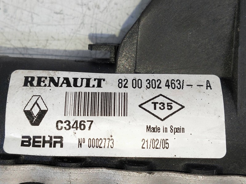 Recambio de radiador agua para renault vel satis (bj0) 2.2 dci turbodiesel referencia OEM IAM 8200302463  