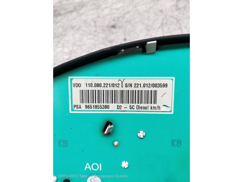 Recambio de cuadro instrumentos para peugeot 407 st sport pack referencia OEM IAM 110080221012 9651855380 