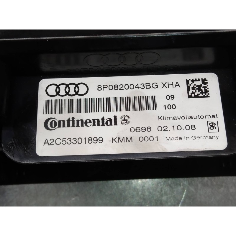 Recambio de mando calefaccion / aire acondicionado para audi a3 (8p) 2.0 tdi s line (103kw) referencia OEM IAM 8P0820043BG A2C53
