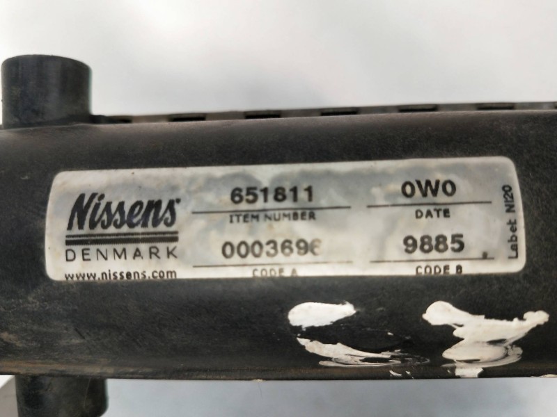 Recambio de radiador agua para volkswagen golf ii (191/193) 1.6 referencia OEM IAM 651811  