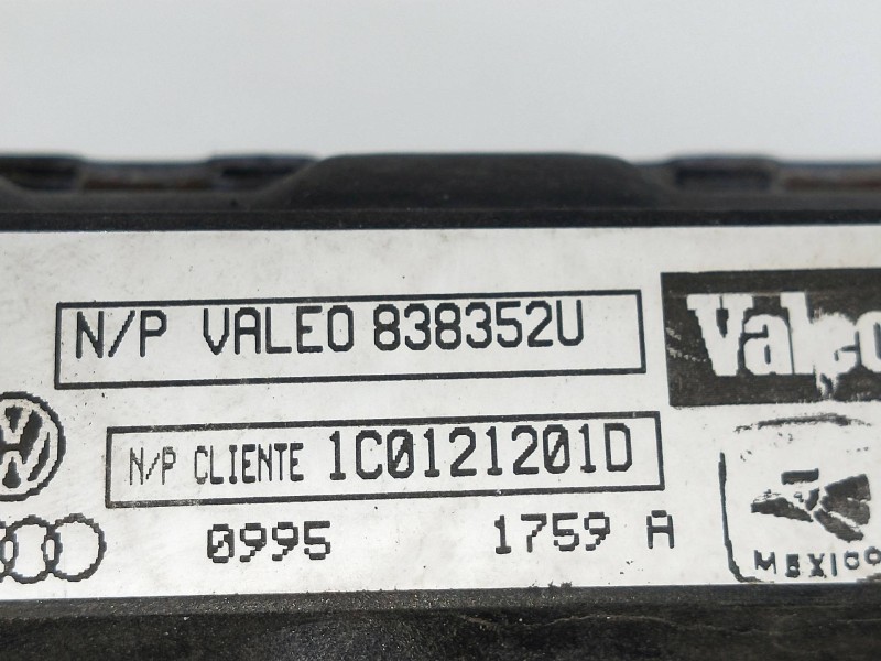 Recambio de radiador agua para volkswagen new beetle (9c1/1c1) 2.0 referencia OEM IAM 1C0121201D 838352U 
