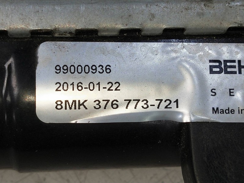 Recambio de radiador agua para volkswagen passat berlina (312) 1.8 referencia OEM IAM 8MK376773721 99000936  Recambio de radiador agua para volkswagen passat berlina (312) 1.8 referencia OEM IAM 8MK376773721 99000936