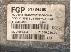 Recambio de centralita motor uce para fiat doblo cargo (223) 1.3 jtd referencia OEM IAM 51784560 MJD6F3D4 7160008602 2