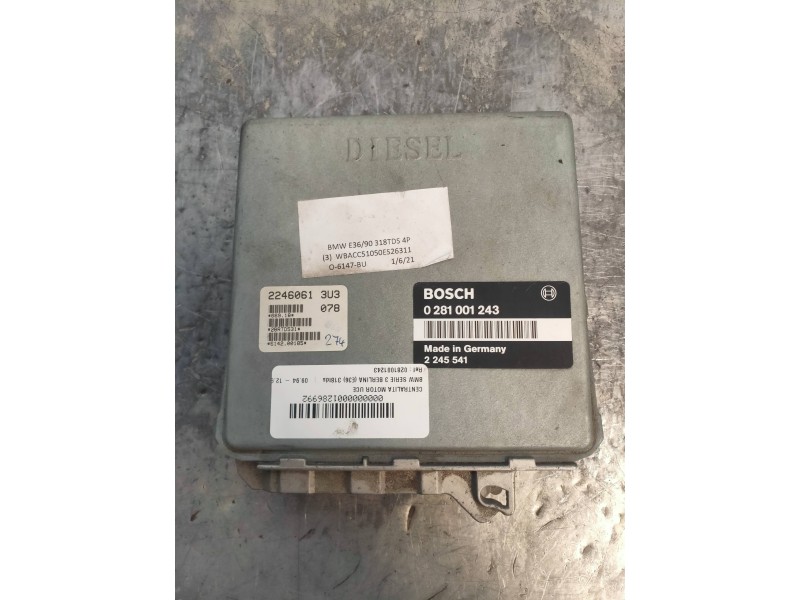 Recambio de centralita motor uce para bmw serie 3 berlina (e36) 318tds referencia OEM IAM 0281001243 2246061 2245541