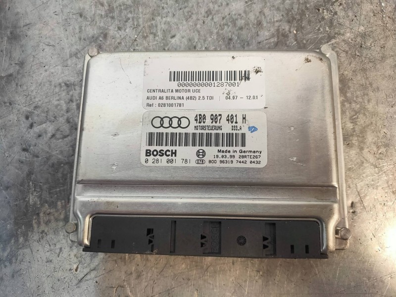 Recambio de centralita motor uce para audi a6 berlina (4b2) 2.5 tdi referencia OEM IAM 0281001781 4B0907401H 