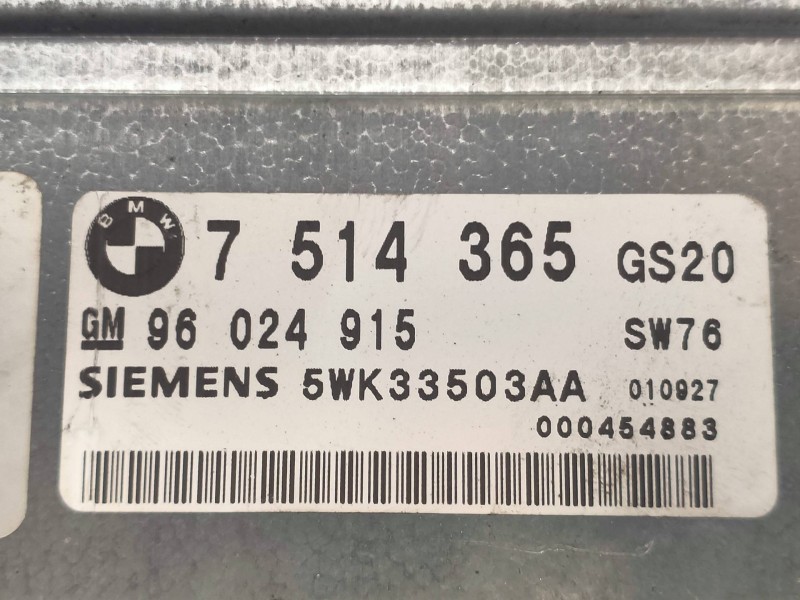 Recambio de centralita cambio automatico para bmw serie 3 berlina (e46) 320d referencia OEM IAM 5WK33503AA 7514365 96024915