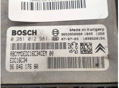 Recambio de centralita motor uce para citroen c4 grand picasso 1.6 16v hdi fap referencia OEM IAM 0281012981 9664617680 96539589 2