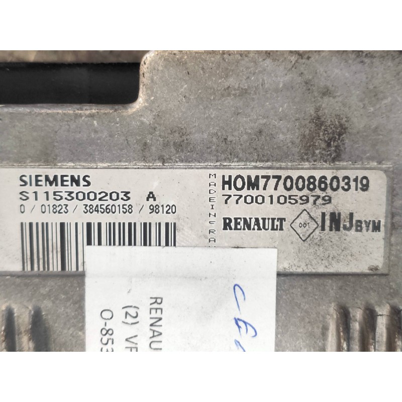 Recambio de centralita motor uce para renault megane i classic (la0) 1.6e rn referencia OEM IAM S115300203A HOM7700860319 770010