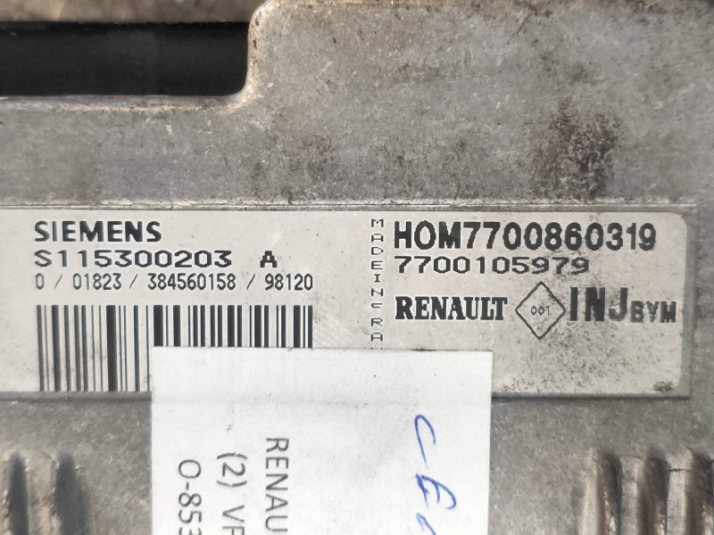 Recambio de centralita motor uce para renault megane i classic (la0) 1.6e rn referencia OEM IAM S115300203A HOM7700860319 770010