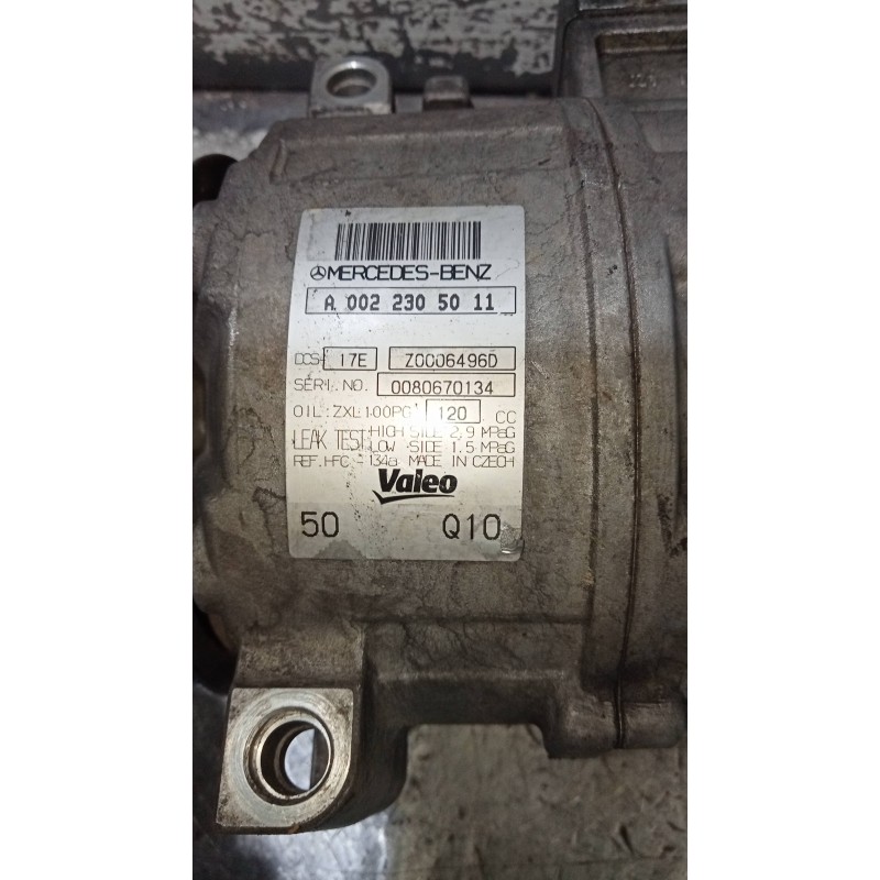 Recambio de compresor aire acondicionado para mercedes clase glk (w204) glk glk 220 cdi be (204.902) referencia OEM IAM A0022305