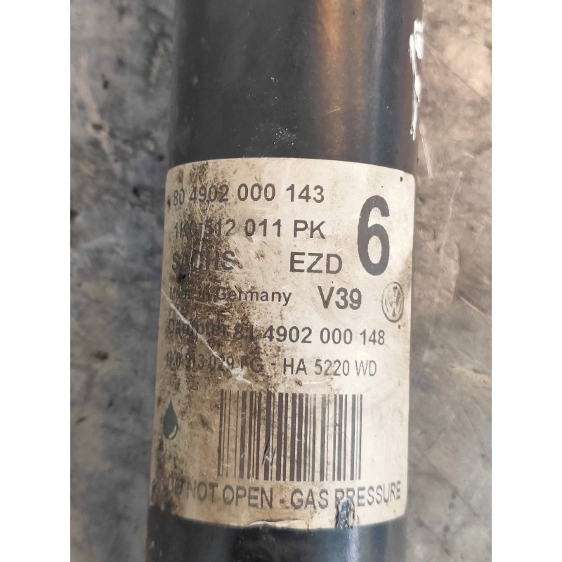 Recambio de amortiguador trasero izquierdo para volkswagen scirocco (138) r-line bmt referencia OEM IAM 1K0512011PK 804902000143