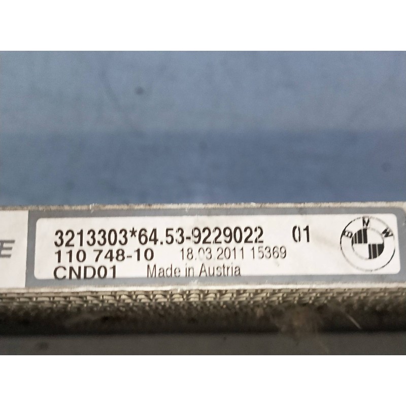 Recambio de condensador / radiador aire acondicionado para bmw z4 roadster (e89) 2.5 24v cat referencia OEM IAM 9229022 3213303 