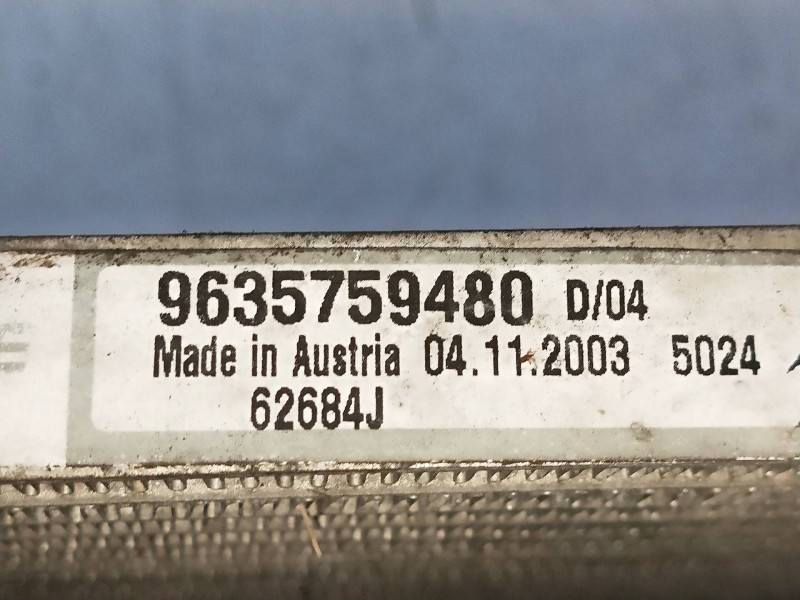 Recambio de condensador / radiador aire acondicionado para citroen c2 vtr referencia OEM IAM 9635759480  