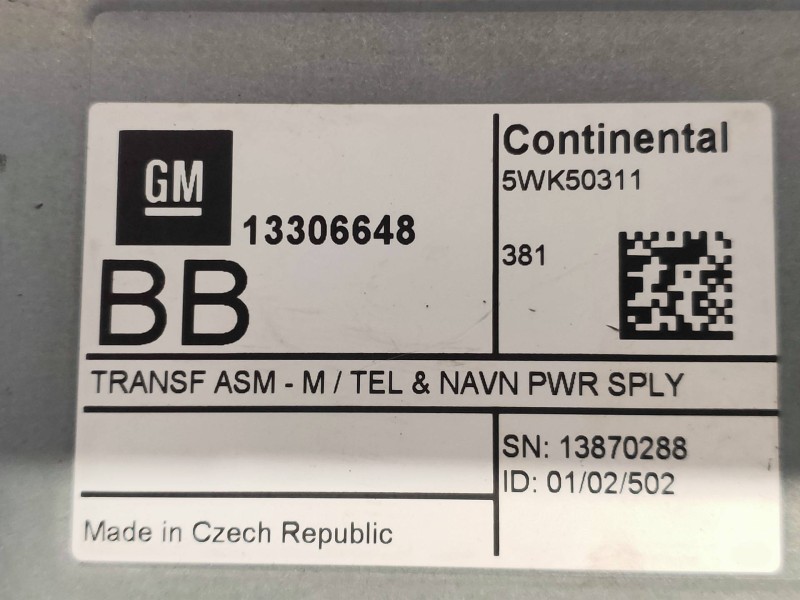 Recambio de modulo electronico para chevrolet aveo berlina hatchback lt referencia OEM IAM 5WK50311 13306648 