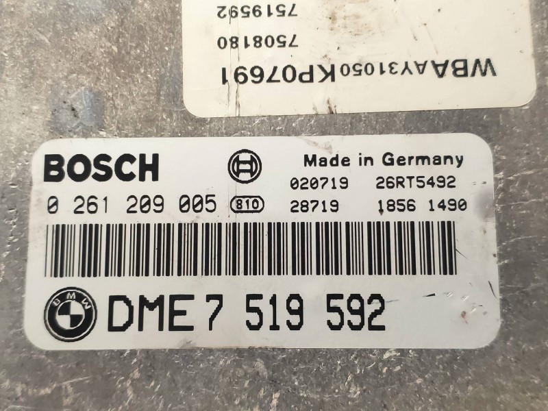Recambio de centralita motor uce para bmw serie 3 berlina (e46) 316i referencia OEM IAM 0261209005 DME7519592 
