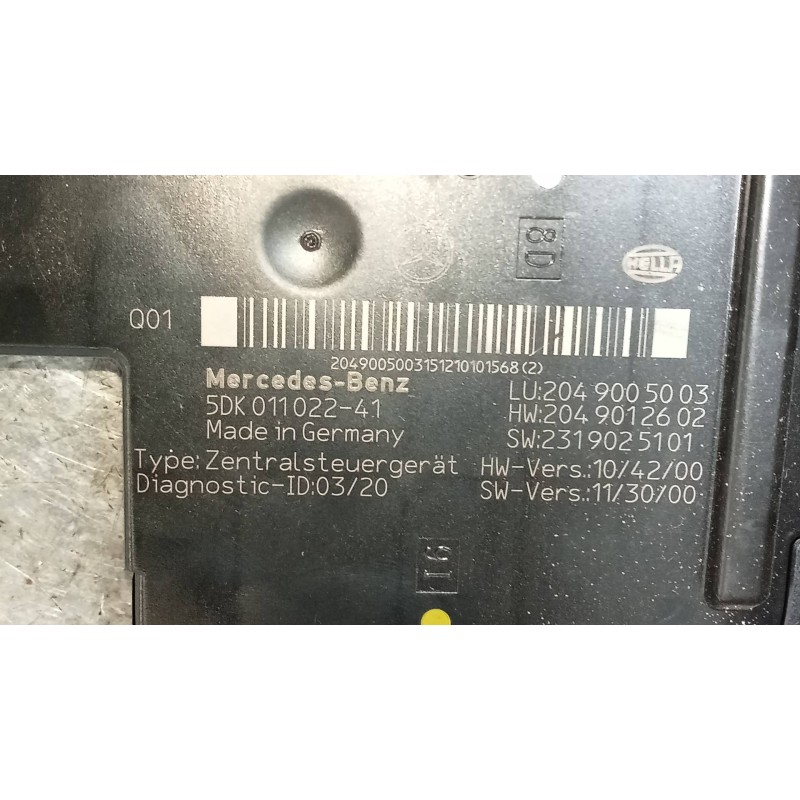 Recambio de caja reles / fusibles para mercedes clase c (w204) familiar c 200 t cdi blueefficiency (204.201) referencia OEM IAM 