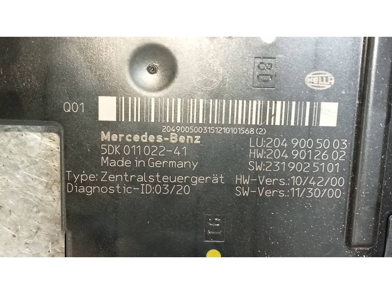 Recambio de caja reles / fusibles para mercedes clase c (w204) familiar c 200 t cdi blueefficiency (204.201) referencia OEM IAM 
