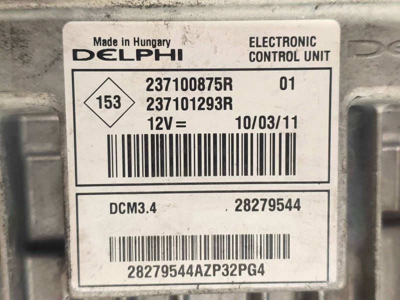 Recambio de centralita motor uce para renault clio grandtour business referencia OEM IAM 28279544 237101293R 237100875R DCM34